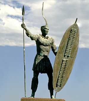 Памятник зулусскому воину
